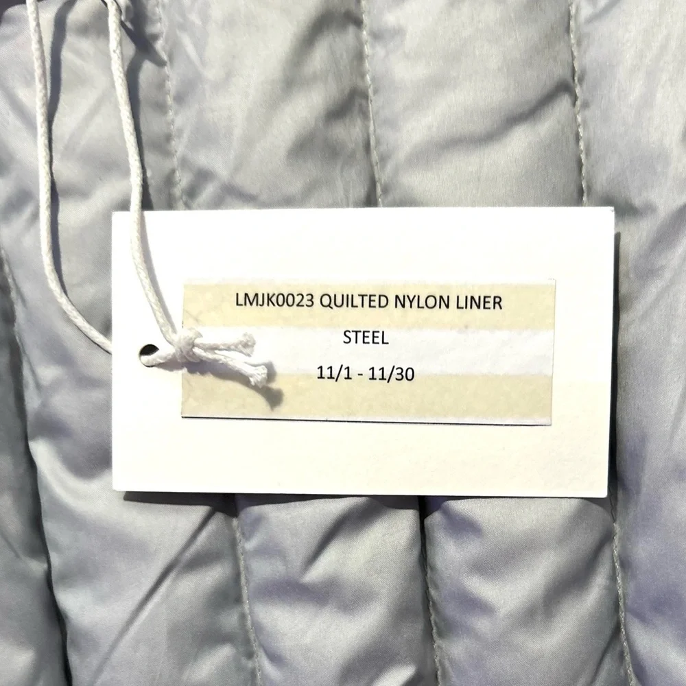 FRAME Denim NWT  Quilted LinerDown Puffer Jacket  in Steel Sz M - Picture 7 of 8